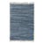 Recycled Denim Blue Hand Woven Cotton Boho Rug For Sale