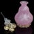 Mid 20th Century Vintage Seguso Vetri d'Arte Murano Pulegoso Pink Ornate Gold Flecks Stopper Italian Art Glass Perfume Bottle For Sale - Image 5 of 10
