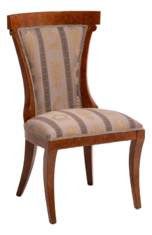 John Widdicomb Klismos Saber Leg Side Chair Jw-1773 Burl Regency Neoclassical 1960s