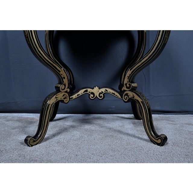 Napoleon III Painted Wooden Worktable, Mid-19th Century For Sale - Image 11 of 18