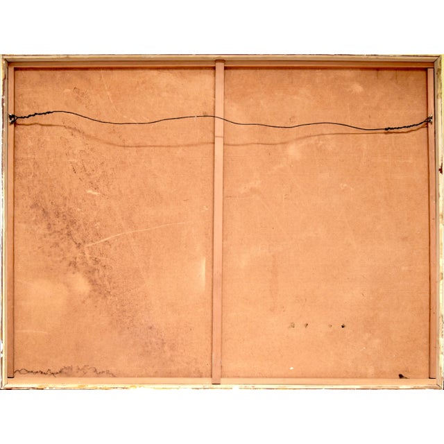 Mid-Century Modern Mid 20th Century Surrealist Oil Painting Signed Messa 1959 For Sale - Image 3 of 3