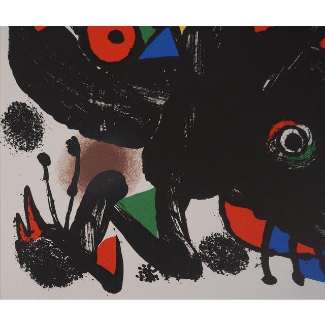 Joan MIRO (1893-1983) Wild animal Original color lithograph On thick paper 31 x 24 cm (c. 12 x 9 inches) Edited in the...