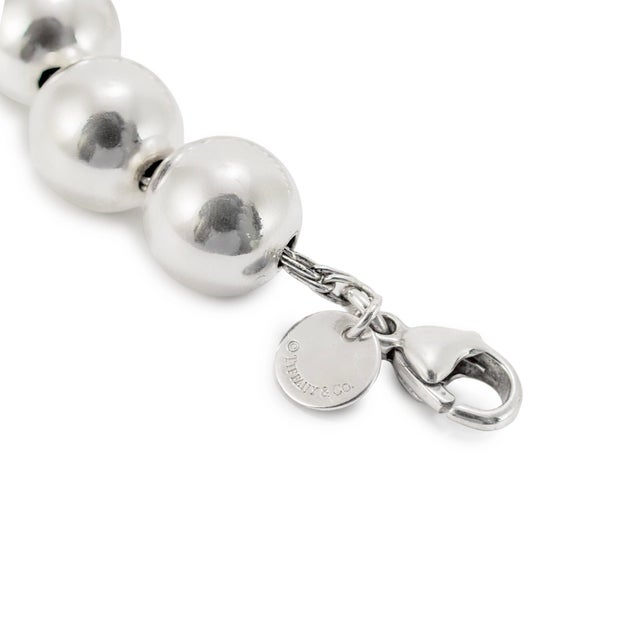 Metal Tiffany & Co. Tiffany Hardwear 925 Sterling Silver 10 MM Ball Bead Bracelet For Sale - Image 7 of 8