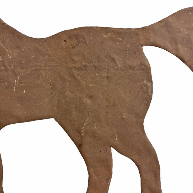Mid 20th Century 20th Century American Folk Art Horse Silhouette on Custom Wall Mount For Sale - Image 5 of 8