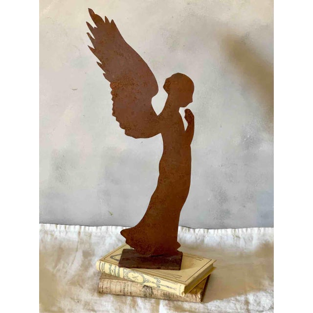 An exclusive decorative set of three angel figures, entirely handcrafted, a perfect example of fine craftsmanship with a...