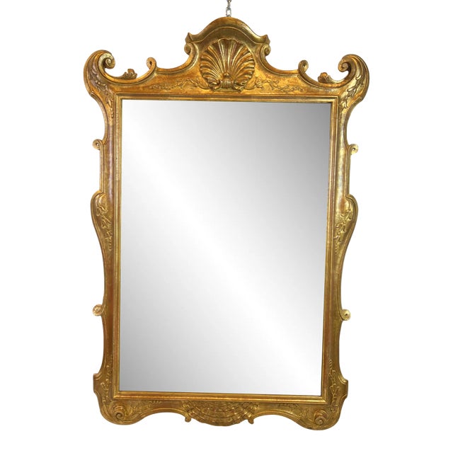 1990s Italian Roccoco Style Hand Carved Mirror For Sale