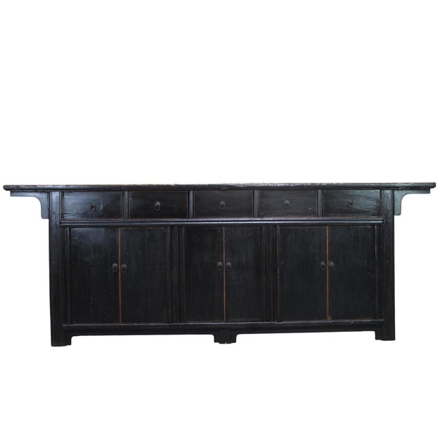 Monumental 18th-Century Chinese Sideboard in Black, Circa 1766 For Sale - Image 10 of 10