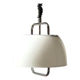 Large Hanging Lamp in Chrome Metal and Methacrylate by Harvey Guzzini, 1970s For Sale