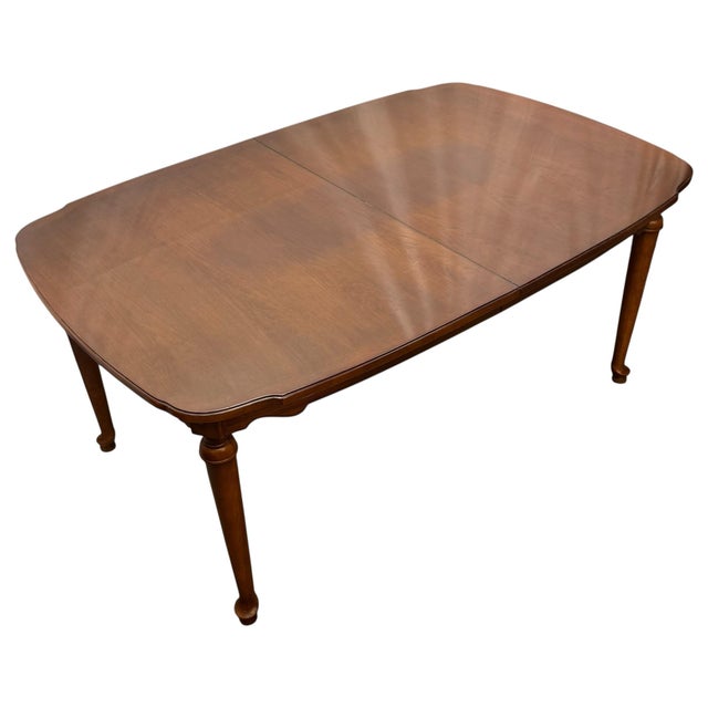 Brown Vintage Thomasville Traditional American Style Mahogany Extension Dining Table For Sale - Image 8 of 12