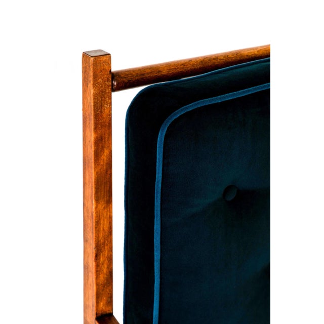 Wood Mahogany Show Frame Lounge Chair For Sale - Image 7 of 11