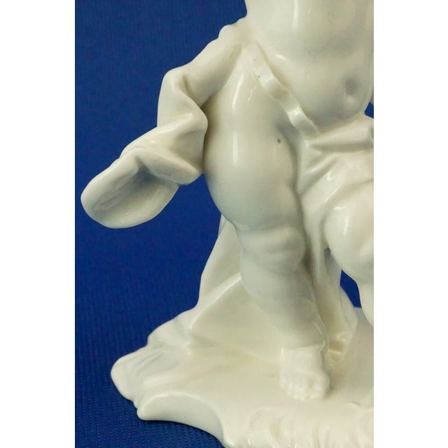 19th Century Porcelain Cherub Putto Sculpture by Anton Bustelli for Nymphenburg, Germany, 1800s For Sale - Image 18 of 18