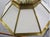 Art Deco Late 20th Century Ralph Lauren Art Deco Chandelier in Brass and Milk Glass For Sale - Image 3 of 10