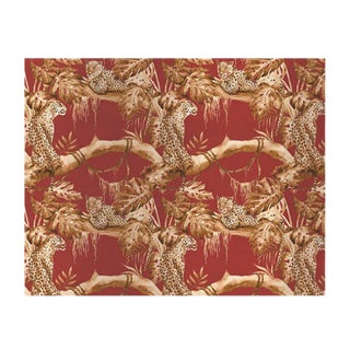 Leopards on Tree 4 Fabric Wall Covering by Chiara Mennini for Midsummer-Milano For Sale