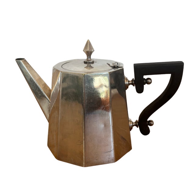 ＊希少品Charles LOUPOT DOP フランス30s Tin Plate 3-Piece French Art Deco Silver Plated Coffee and Tea Set