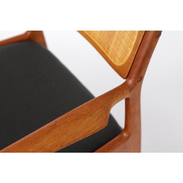Wood Mid-Century Modern Danish Model 4325 Armchair in Teak and Rattan by Ib Kofod-Larsen, 1960s For Sale - Image 7 of 10