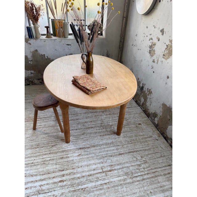 Oval Oak Farmhouse Table, 1960s For Sale - Image 9 of 18