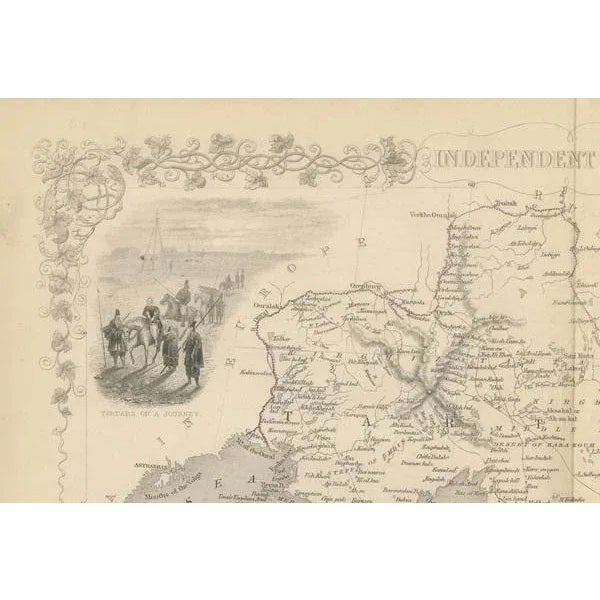 Mid 19th Century Map of Independent Tartary, 1851 For Sale - Image 5 of 6