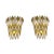 Gold Murano Glass Wall Sconces in Gold and White Rhombuses, Set of 2 For Sale - Image 8 of 8
