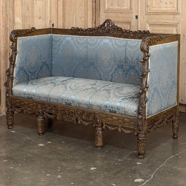 French 19th Century French Louis XVI Canape ~ Settee For Sale - Image 3 of 18