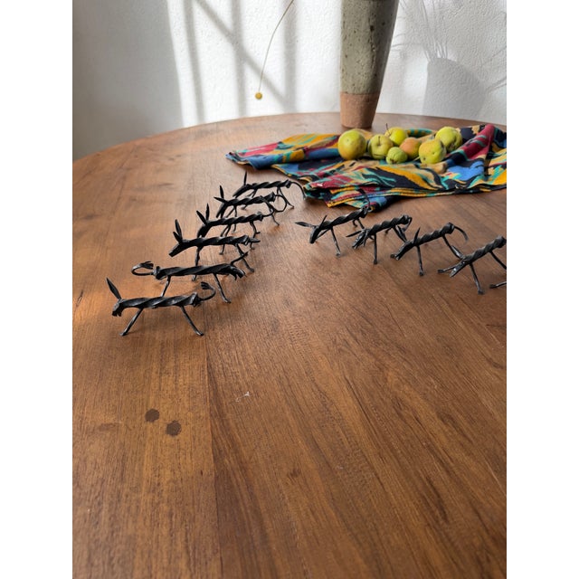 Black Vintage Brutalist Zoomorphic Knife Rest, 1950s, Set of 12 For Sale - Image 8 of 18