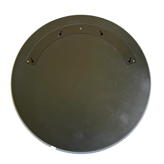 Modern Minimalist Split Circle Wall Mirror With Black Center For Sale - Image 10 of 11
