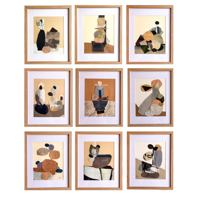 "Vessel 8" Original Mixed-Media Framed Collage on Paper by Zac Woodiel For Sale - Image 10 of 10
