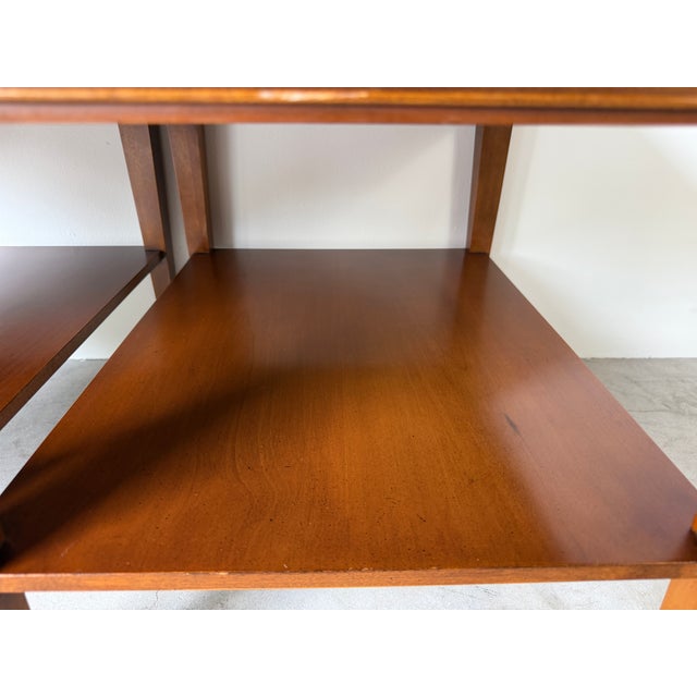 Vintage Hekman Neoclassical Style Wood End Tables With Drawers – A Pair For Sale - Image 12 of 17