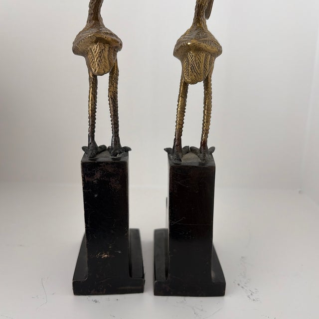 1930’s Brass Pelican Bookends - Set of 2 For Sale - Image 9 of 10