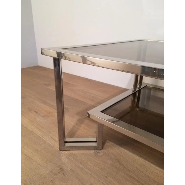 1970s Vintage Chrome Design Coffee Table For Sale - Image 9 of 13