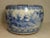 Large Chinese porcelain cachepot, c.1930’s Made of thick heavy porcelain, decorated in blue and white showing houses...