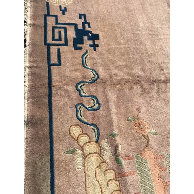 1920s Art Deco Design Chinese Rug- 9’x12’ For Sale - Image 10 of 12