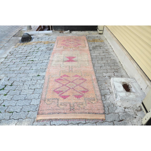 Vintage Turkish Handmade Runner For Sale - Image 11 of 11