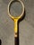 Collection of Vintage Wooden Wilson Tennis Rackets With Cover and Blue and Yellow Accents For Sale - Image 9 of 9