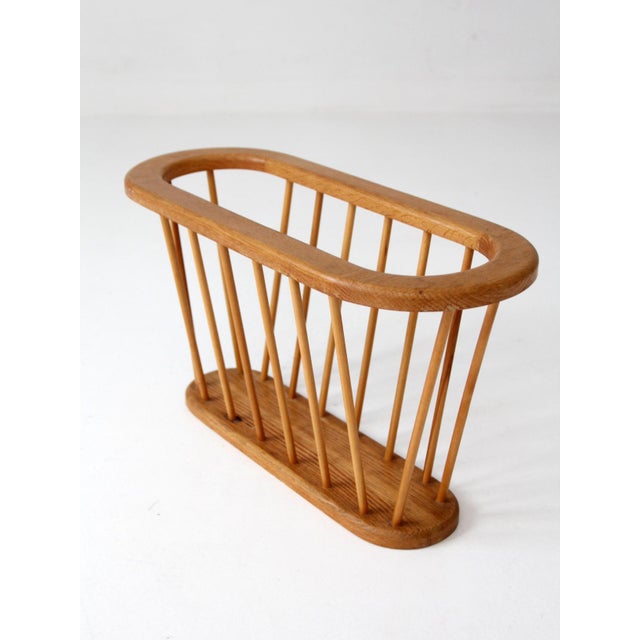 Mid-Century Modern Mid-Century Wood Magazine Rack For Sale - Image 3 of 11