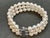 White 8mm Akoya Japanies Pearl Triple Strand Bracelet, Sterling Silver Clasp, 8 Inch For Sale - Image 8 of 18