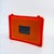 Orange Orange Plastic Wall Mirror with Integrated Shelf, 1970s For Sale - Image 8 of 12