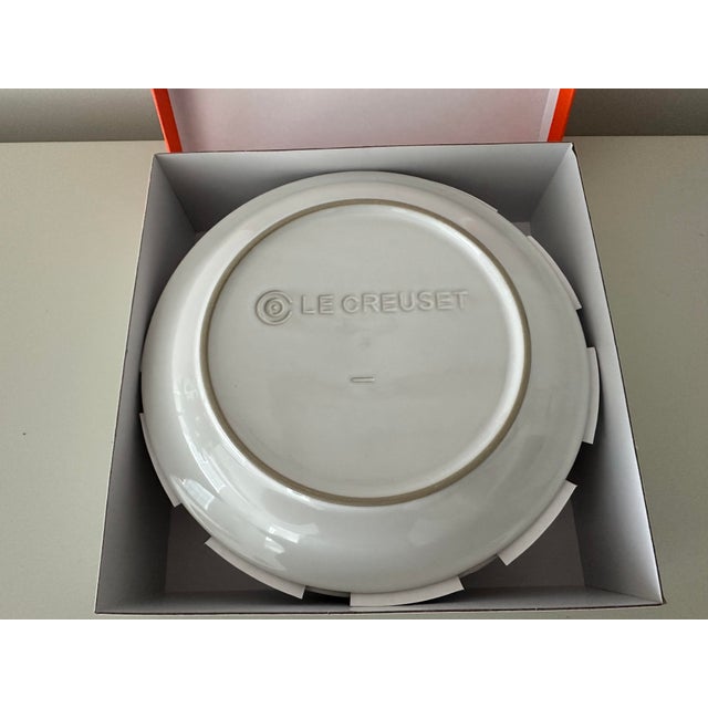 Set of 4 Paris plates purchased from the Le Creuset outlet in Woodbury Commons ~2021. Comes packaged in the original box...
