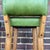 Mid 20th Century Pair of Rustic Green Leather Bar Stools by Ranch Oak For Sale - Image 5 of 12