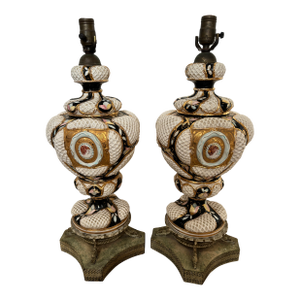 Mid 20th Century Capodimonte Table Lamps -Set of 2