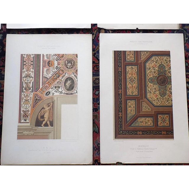 Antique 19th Century Imperial Folio Size Ornamental Design Lithographs - Huge Set of 9 For Sale In Cincinnati - Image 6 of 8