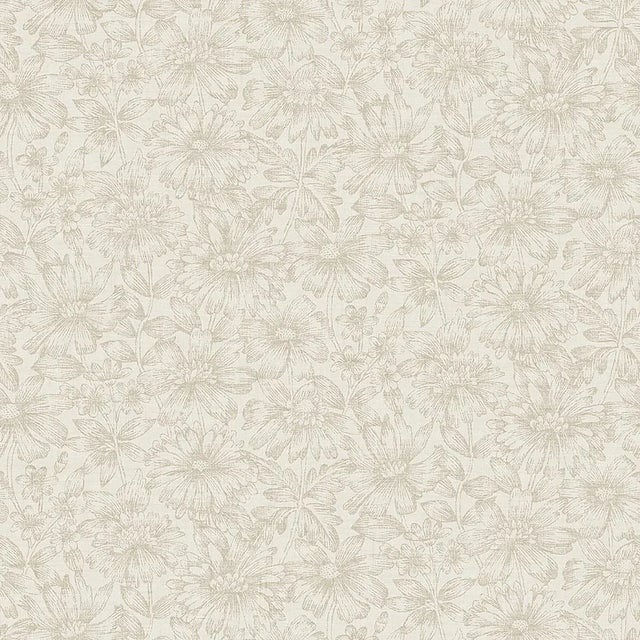 Sample - Boråstapeter Gabriella Wallpaper in Stone For Sale