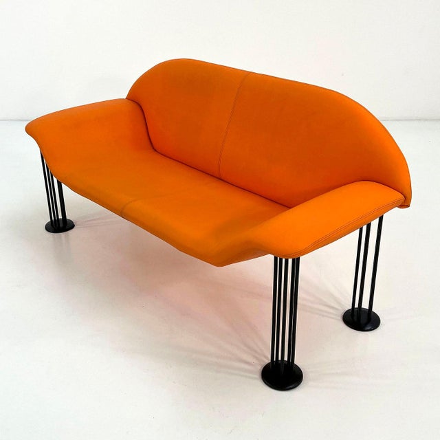 Orange Orange Sofa by Burkhard Vogtherr for Hain & Tohme, 1980s For Sale - Image 8 of 10