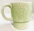 Mid-Century Modern 4 Embossed Vintage 60s Stackable Flower Power Mugs Cups Spring Green Japan 3.5” For Sale - Image 3 of 9