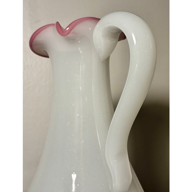 Opaline Rice Paste Pitcher from Baccarat / Saint Louis For Sale - Image 10 of 13