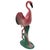 1950s Mid-Century 11" Tall Open Wing Pink Flamingo Ceramic Tabletop Statue, Pair For Sale - Image 10 of 18