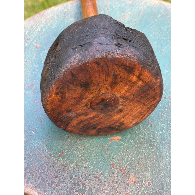 Early 19th Century Very Early Rustic Wooden Mallet For Sale - Image 5 of 7