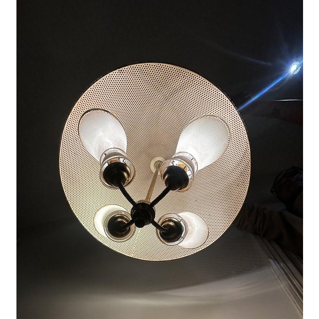 Italian Yellow and Brass Pendant, 1950s For Sale - Image 10 of 11