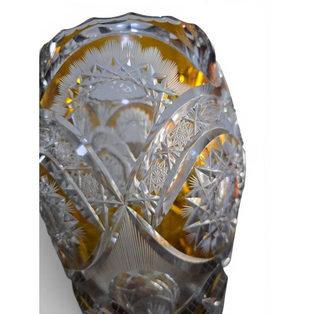 Vintage Cut Crystal Vase with Silver Base, 1950 For Sale - Image 9 of 13