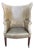 Antique English George LLL Leather Wingback Armchair For Sale