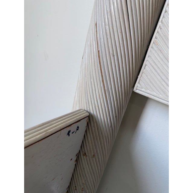 Boho Chic Swirl Pencil Reed King Size Canopy Bed Frame For Sale - Image 14 of 18